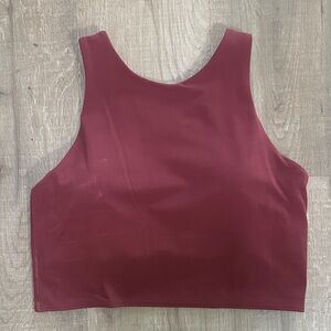 Athleta Burgundy Crop Top